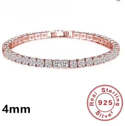 4mm Cubic Zirconia Tennis Bracelet