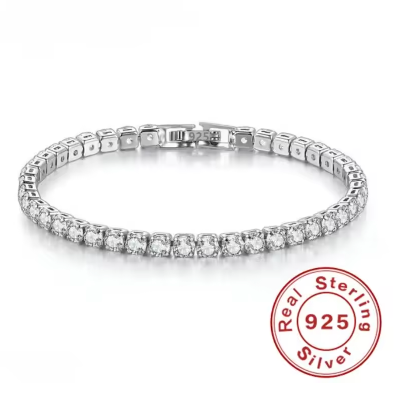 4mm Cubic Zirconia Tennis Bracelet