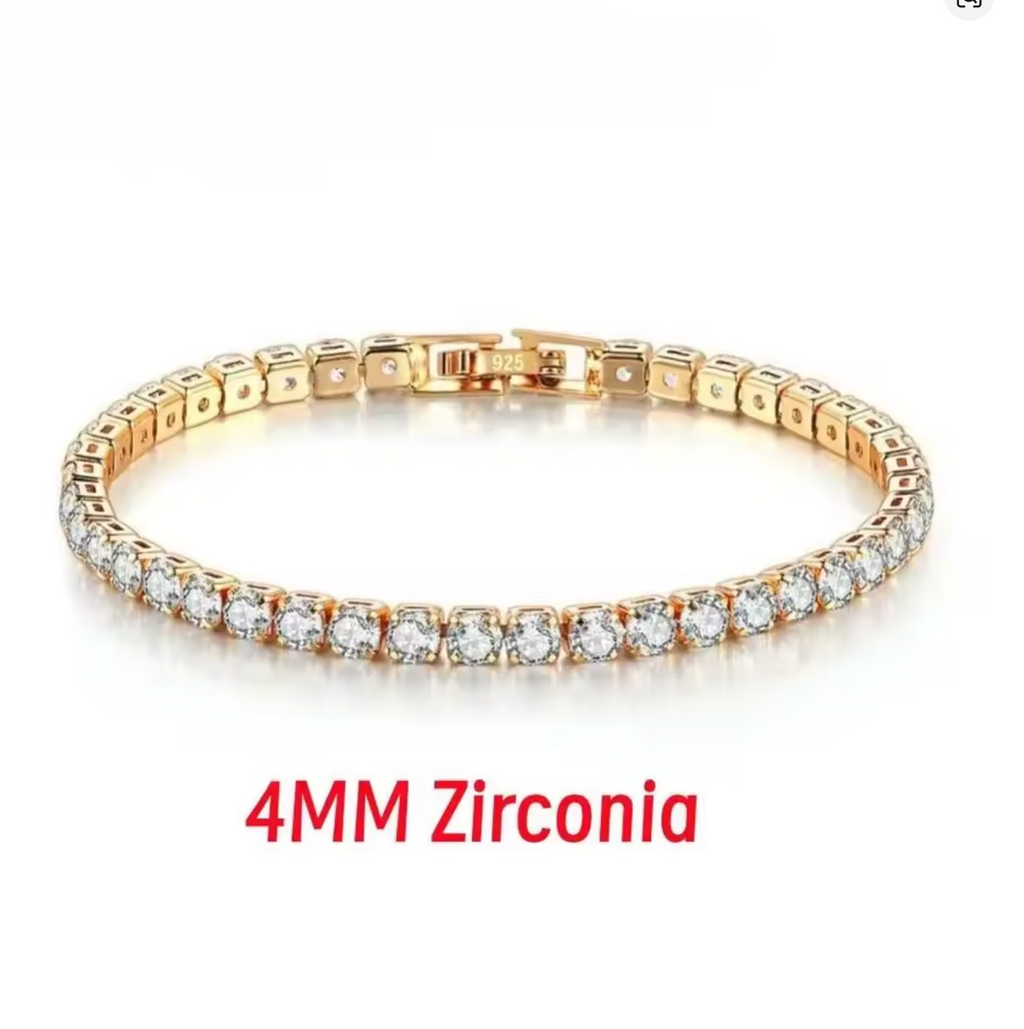 4mm Cubic Zirconia Tennis Bracelet