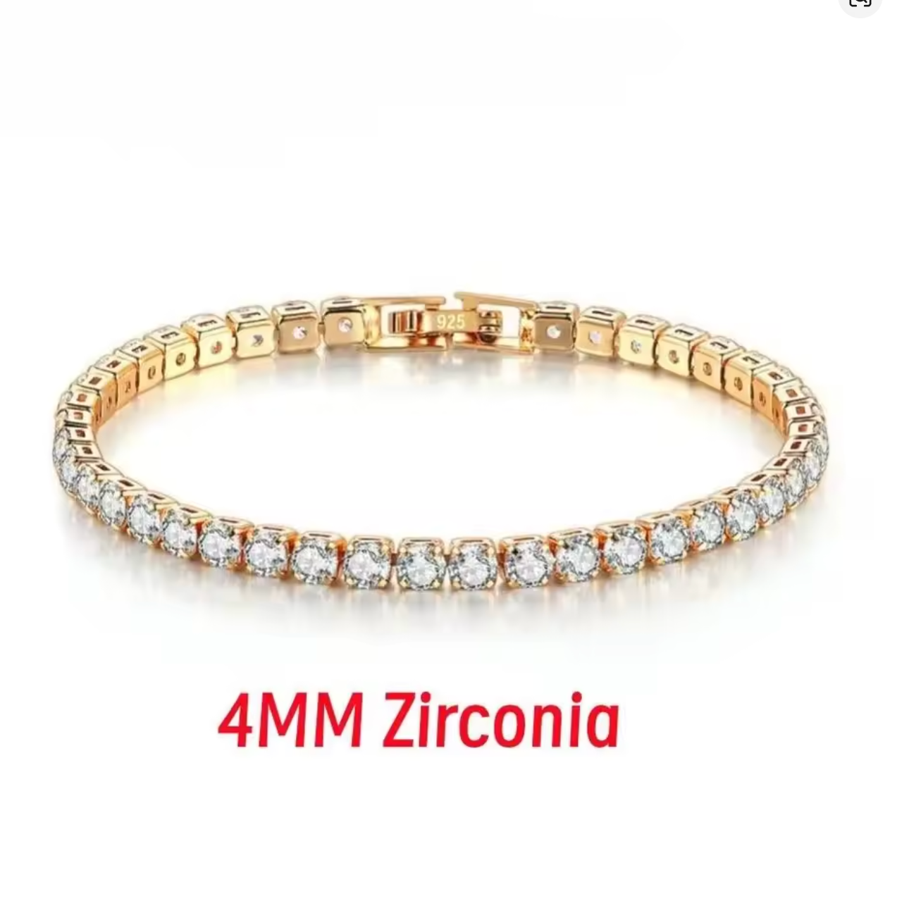 4mm Cubic Zirconia Tennis Bracelet