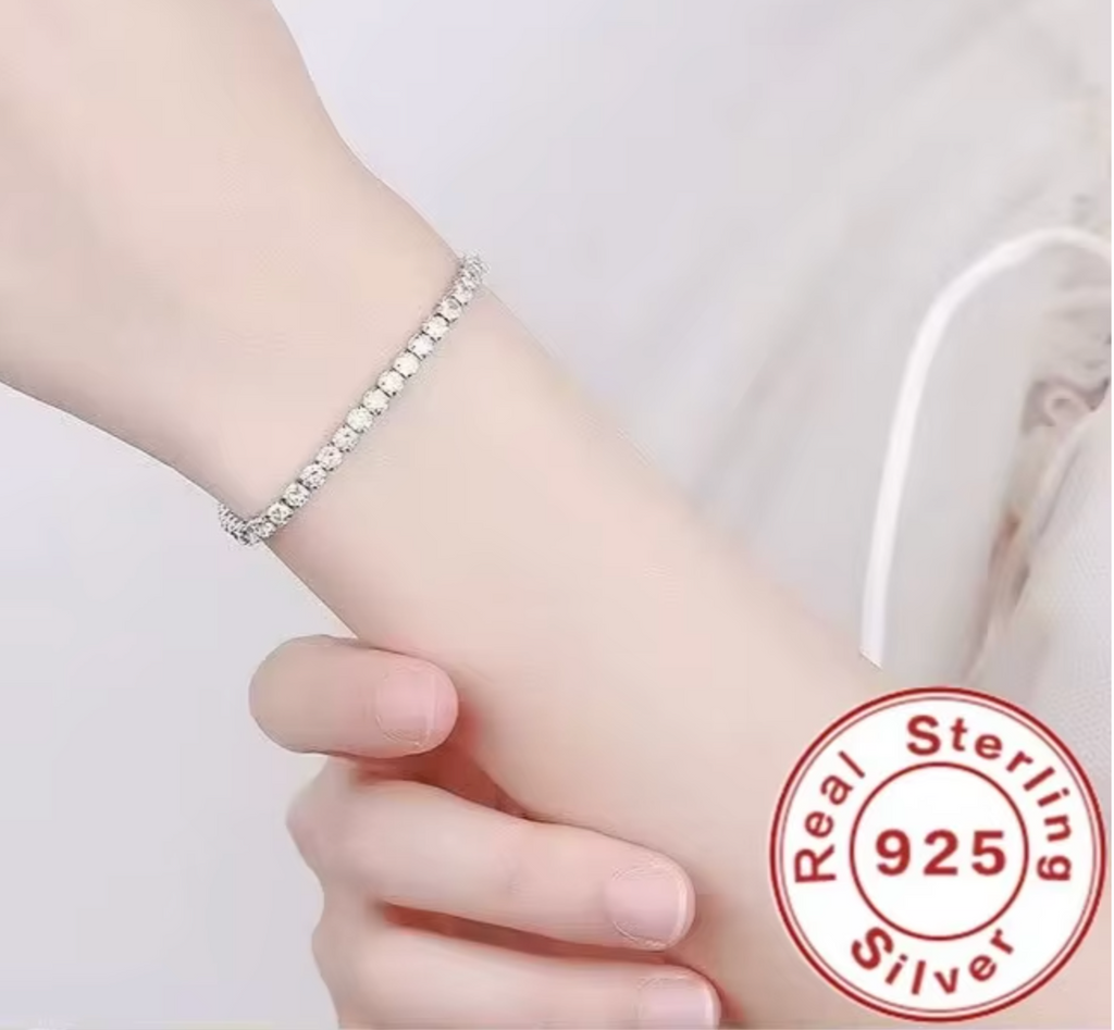 4mm Cubic Zirconia Tennis Bracelet