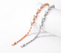 Exquisite Marquise Zircon Leaves Pearl Bracelet for Women