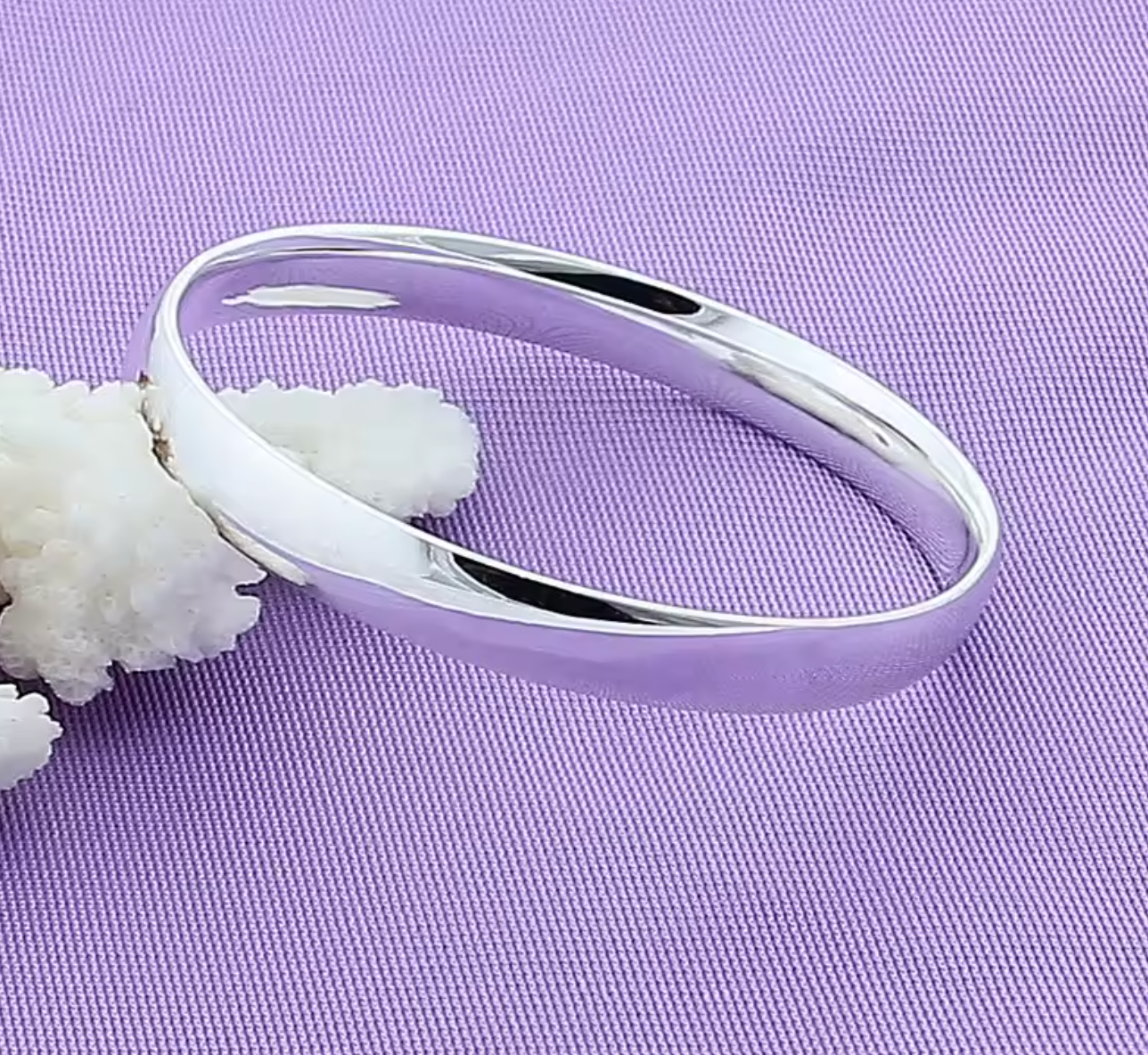 925 Sterling Silver Round Bracelet Bangle