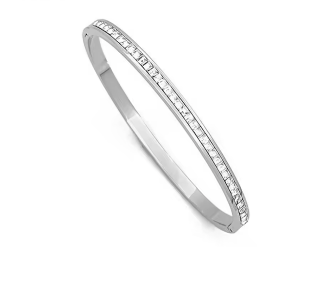 Stainless Steel Cubic Zircon Bracelet Bangle