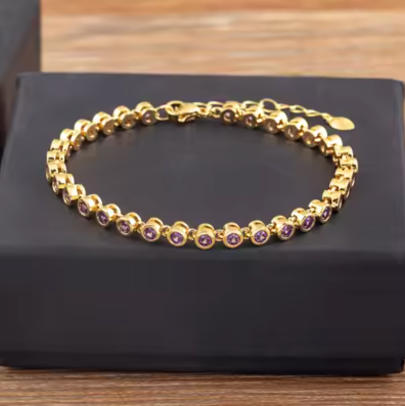 6 Colors Shiny Crystal Bracelet for Women