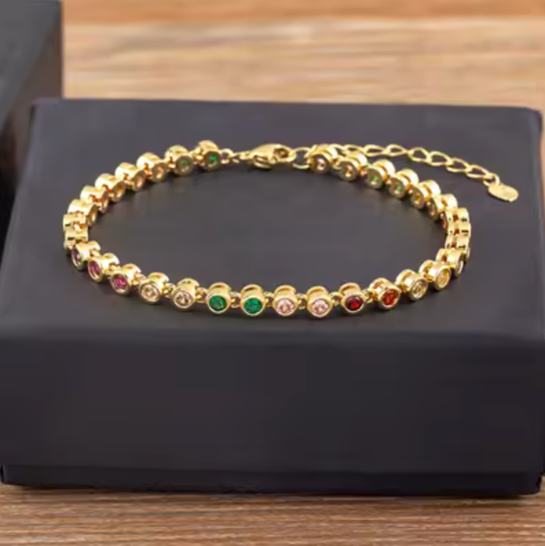 6 Colors Shiny Crystal Bracelet for Women