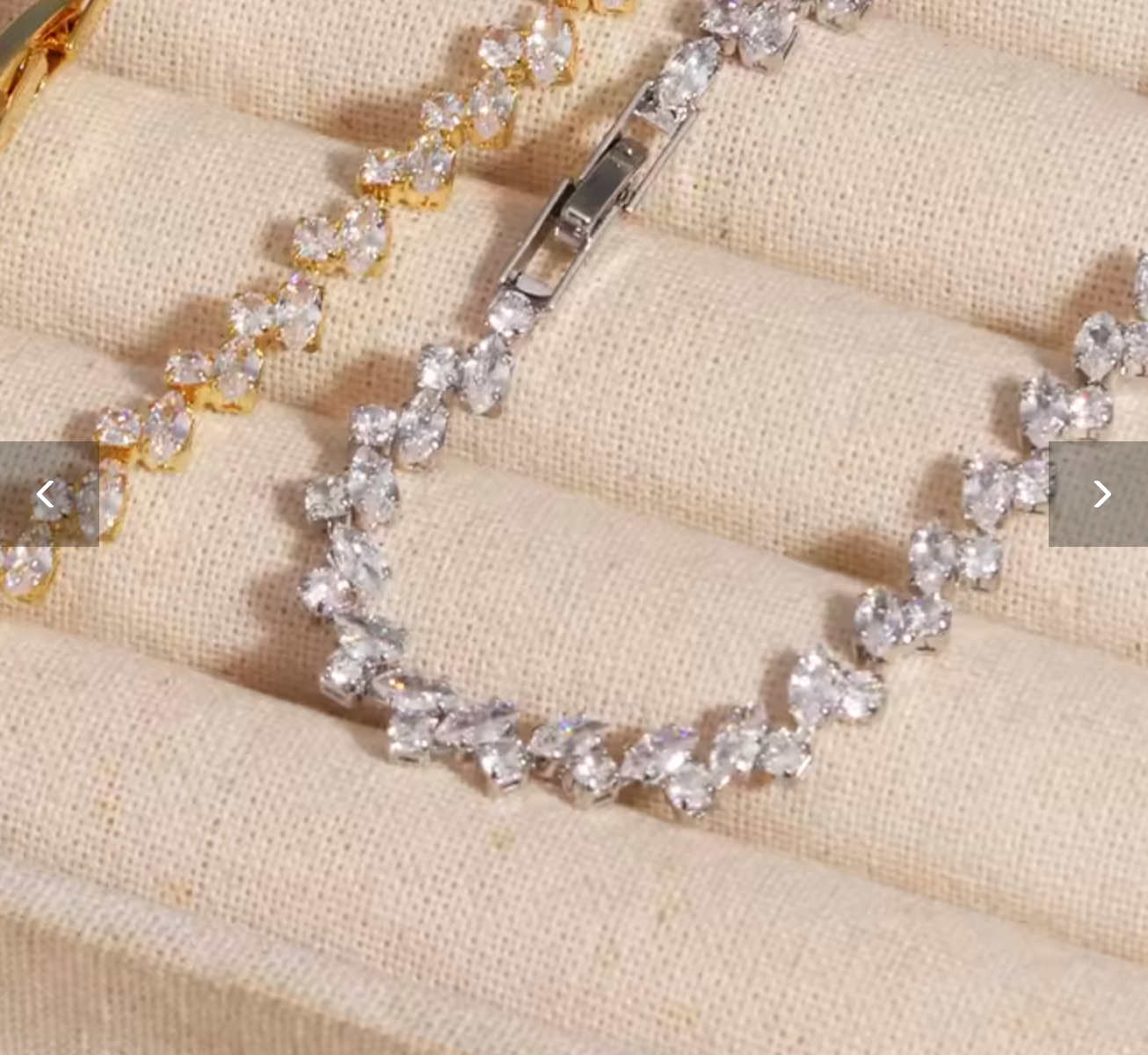 Gold Leaf Tennis Bracelet for Women