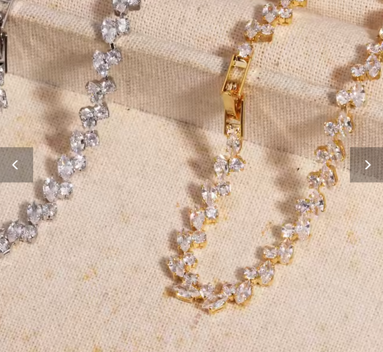 Gold Leaf Tennis Bracelet for Women
