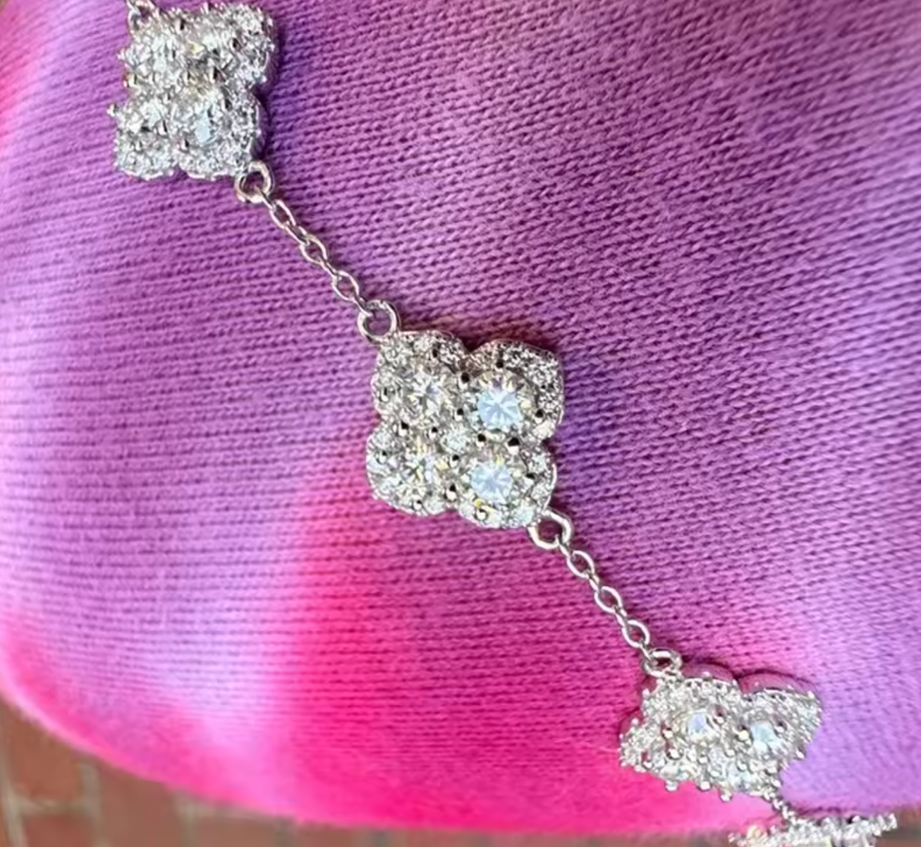 Clover Moissanite Women Bracelet