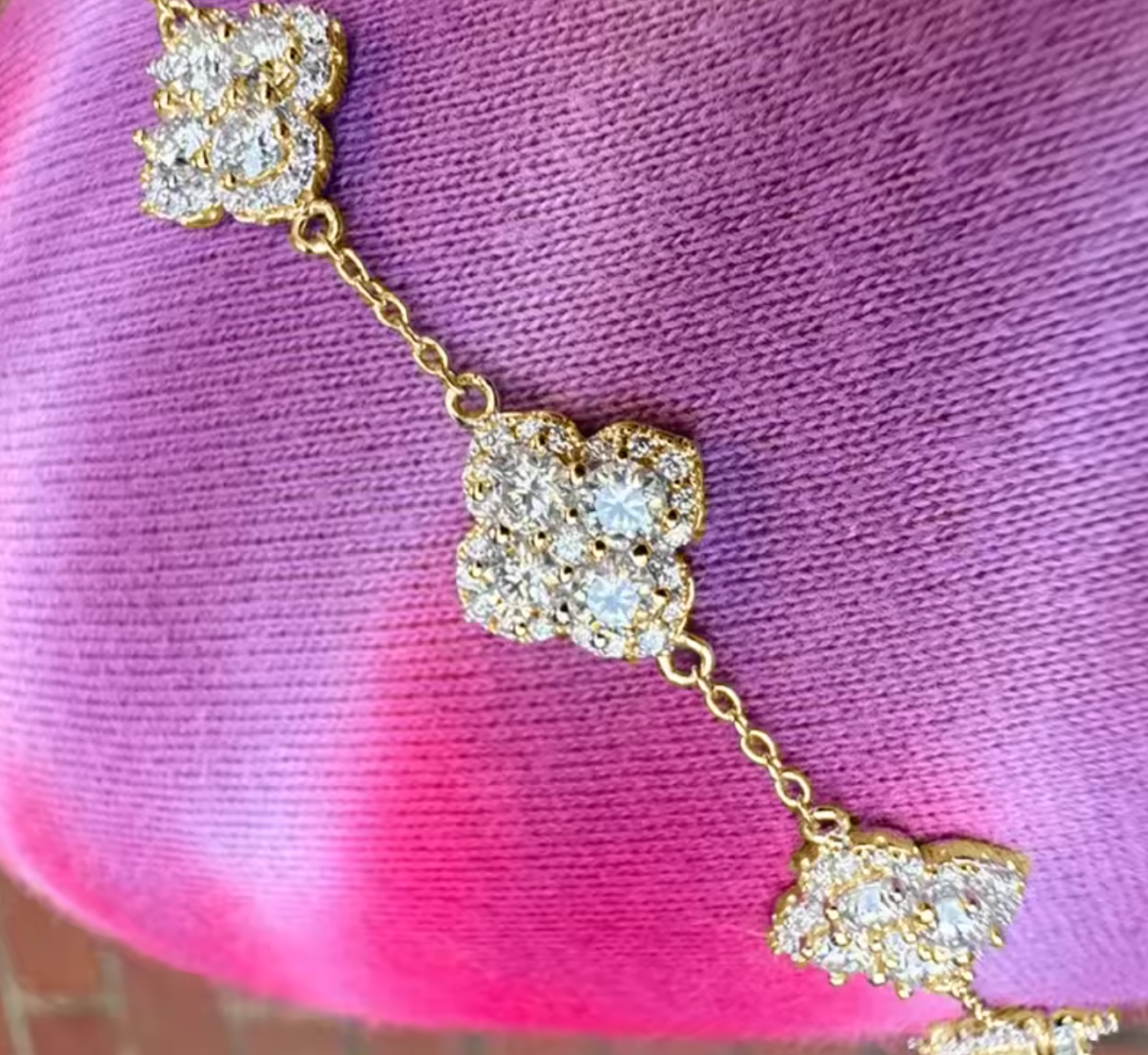 Clover Moissanite Women Bracelet