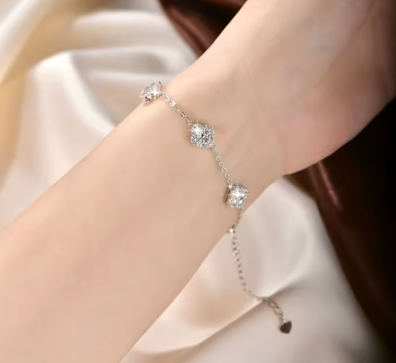 Clover Moissanite Women Bracelet