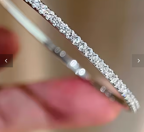 2.5mm All Moissanite Tennis Bangle for Women
