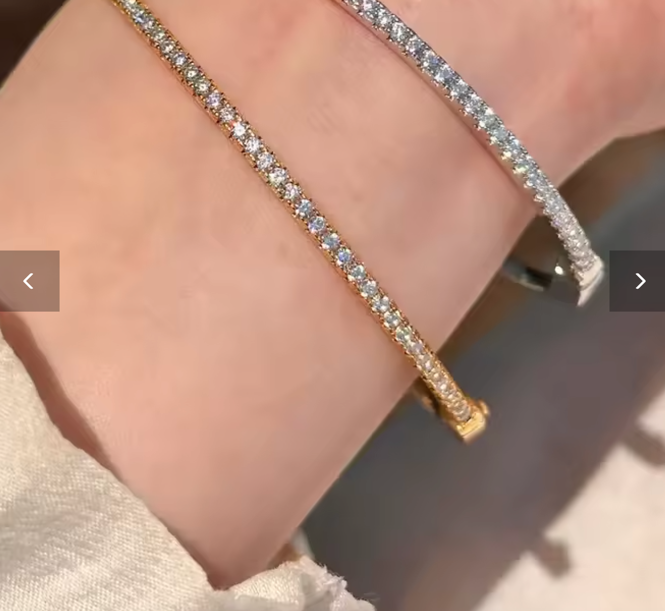 2.5mm All Moissanite Tennis Bangle for Women