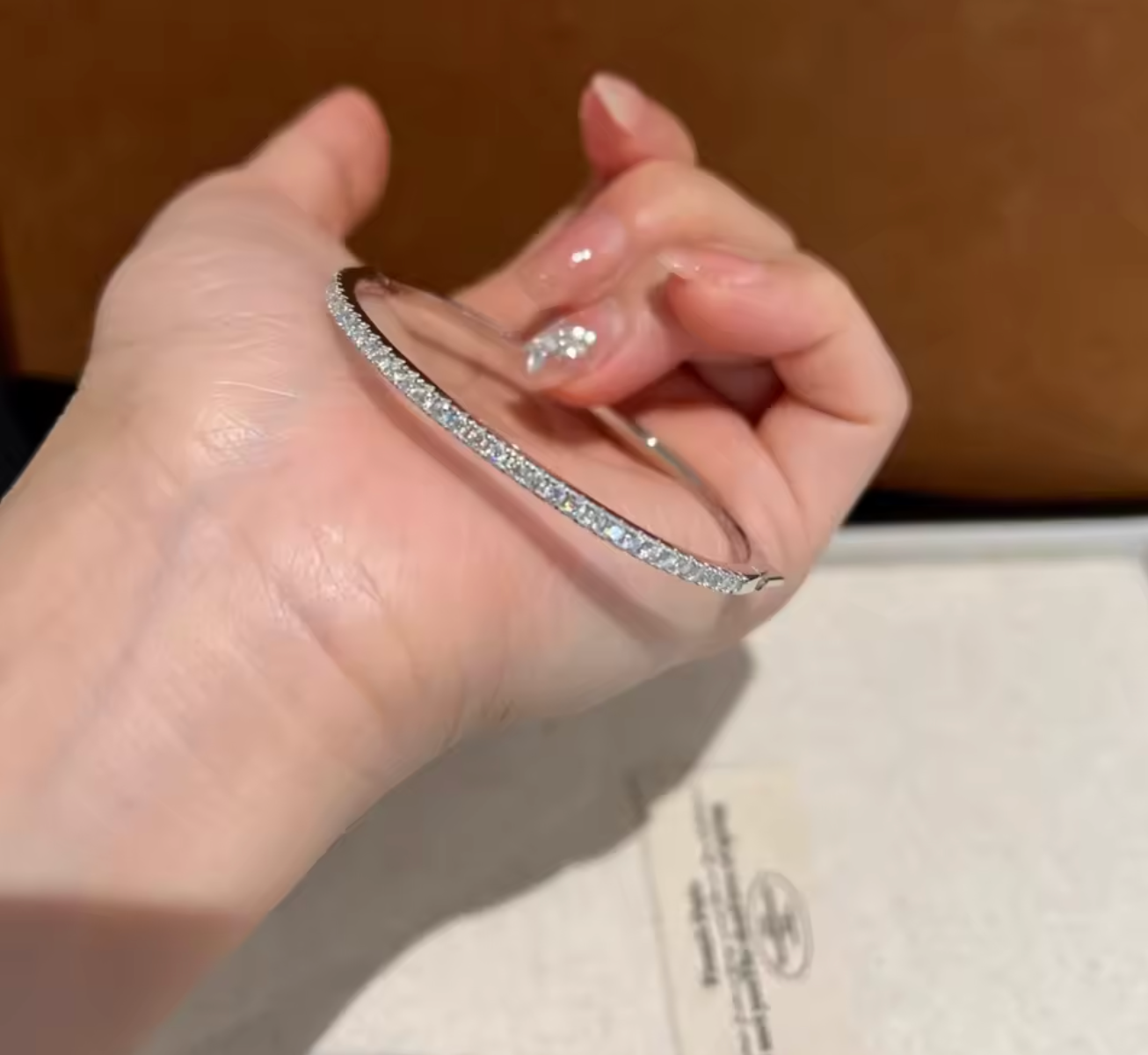 2.5mm All Moissanite Tennis Bangle for Women