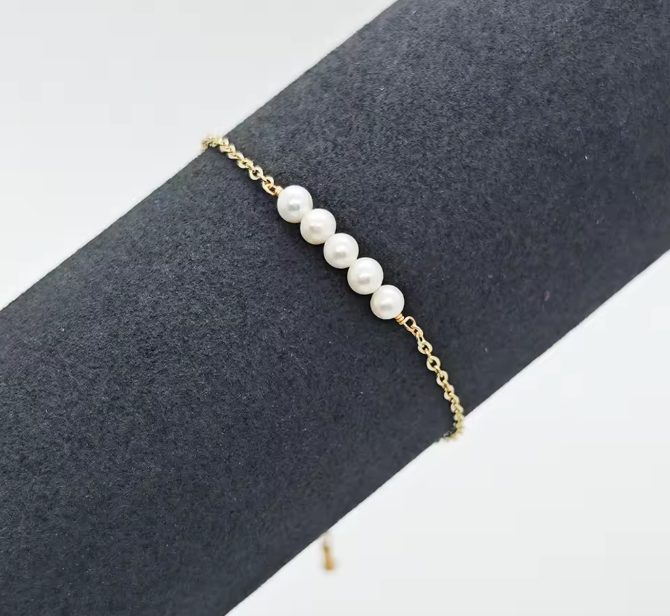 Stainless Steel Chain Bracelet with Natural Pearl for Women