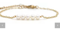 Stainless Steel Chain Bracelet with Natural Pearl for Women
